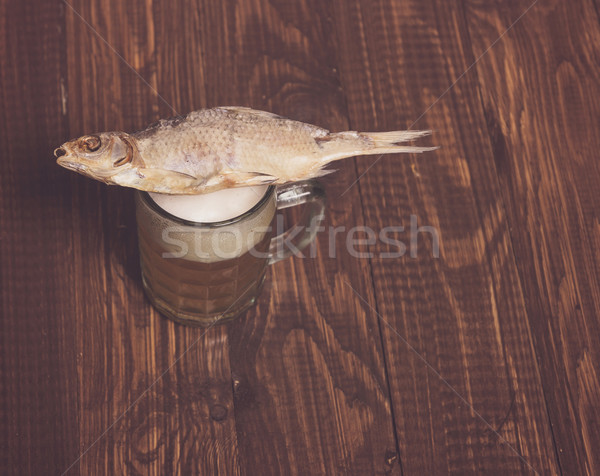 Fish on beer Stock photo © dmitroza