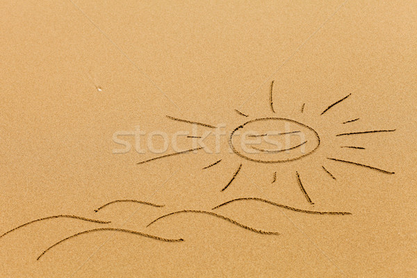 Drawing in the sand Stock photo © dmitroza
