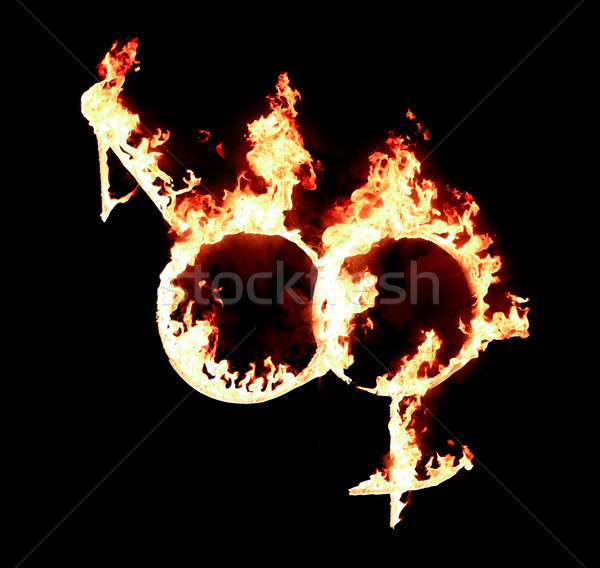 Femeie masculin simboluri incendiu dragoste Imagine de stoc © dmitroza