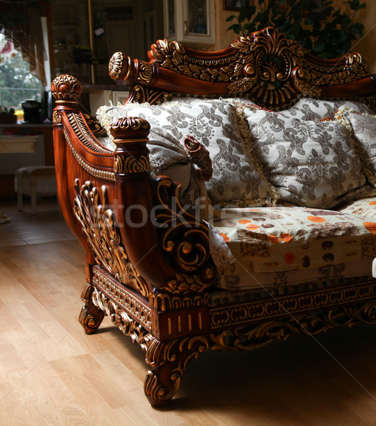 Sofa antyczne luksusowe drogi poduszki Zdjęcia stock © dmitroza