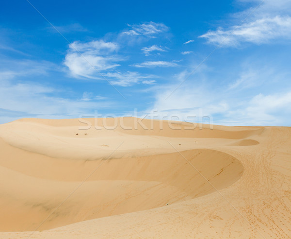 Calore deserto panorama cielo blu cielo blu Foto d'archivio © dmitroza