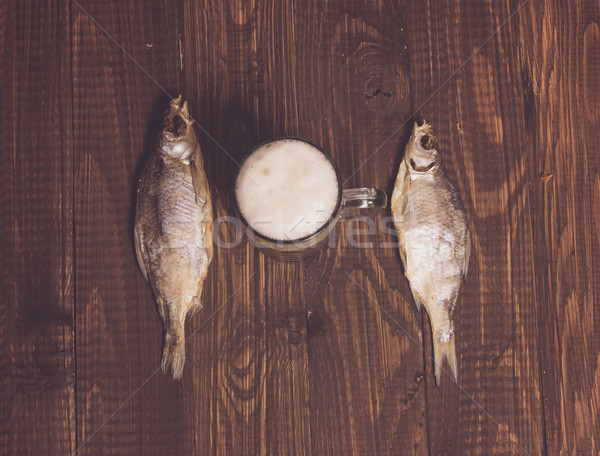 Two fishes and frothy beer Stock photo © dmitroza