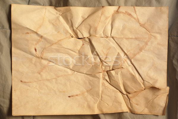 Papier breuk oude vuile beige doek Stockfoto © dmitroza