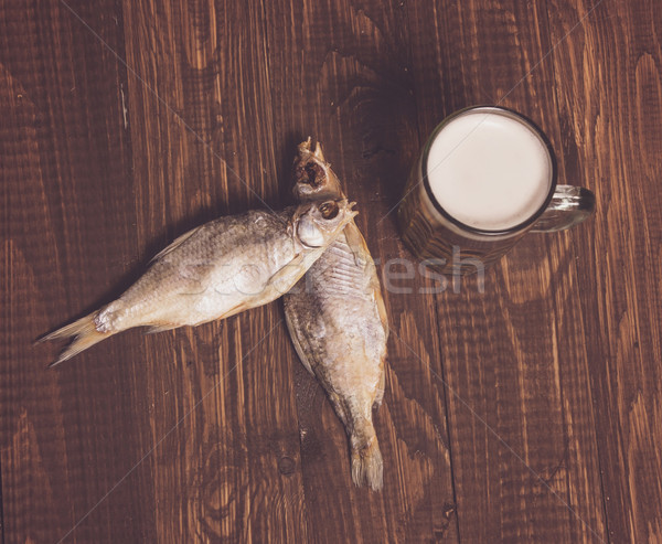 Two fishes and frothy beer Stock photo © dmitroza