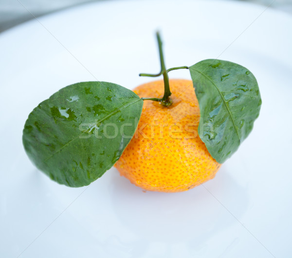 Fresh orange mandarines Stock photo © dmitroza