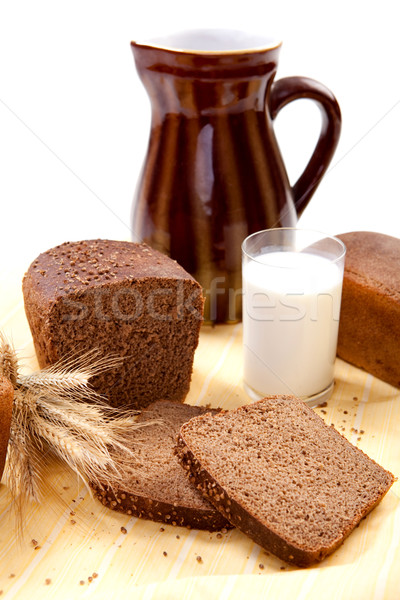 Brun pain lait fraîches verre [[stock_photo]] © dmitroza