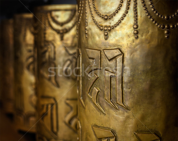 Buddhist prayer wheels Stock photo © dmitry_rukhlenko