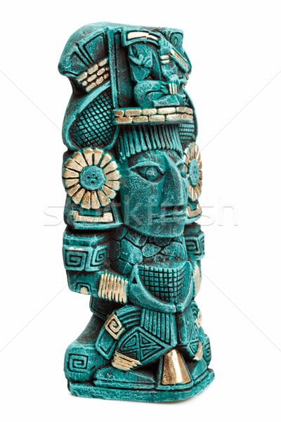 Mayan deity statue from Mexico isolated Stock photo © dmitry_rukhlenko