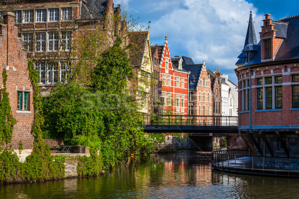 Ghent canal. Ghent, Belgium Stock photo © dmitry_rukhlenko