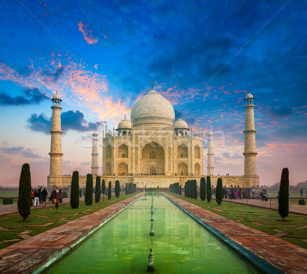 Taj Mahal sunrise coucher du soleil Inde indian symbole [[stock_photo]] © dmitry_rukhlenko