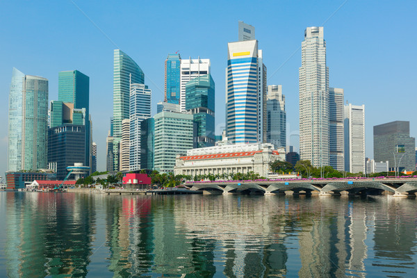 Singapur wieżowce dzielnica biznesowa marina wody miasta Zdjęcia stock © dmitry_rukhlenko