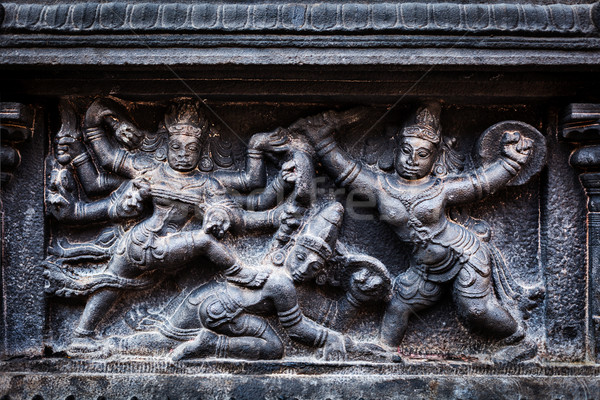 Stock photo: Bas relief. Brihadishwara Temple, Tanjore