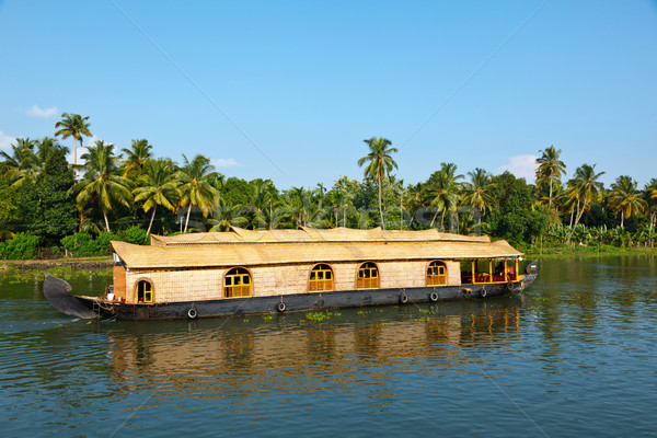 Houseboat on Kerala backwaters, India Stock photo © dmitry_rukhlenko