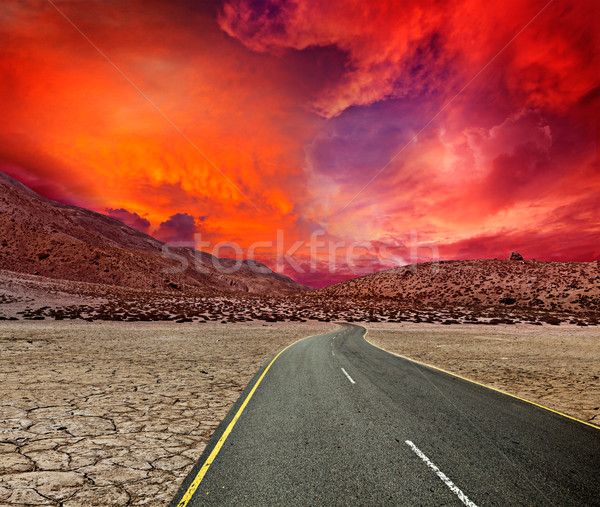 Road in desert Stock photo © dmitry_rukhlenko