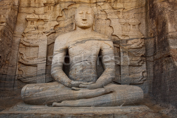 Foto stock: Antigua · sesión · Buda · imagen · Sri · Lanka · estatua