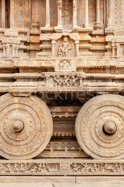 Stone chariot in Vittala temple. Hampi, Karnataka, India Stock photo © dmitry_rukhlenko
