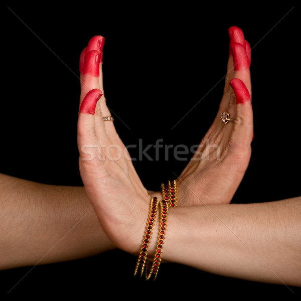 Swastika hasta of indian dance Bharata Natyam Stock photo © dmitry_rukhlenko