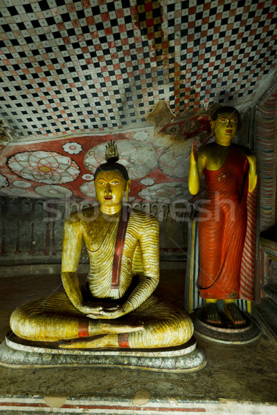 Foto stock: Antigo · buda · rocha · templo · Sri · Lanka