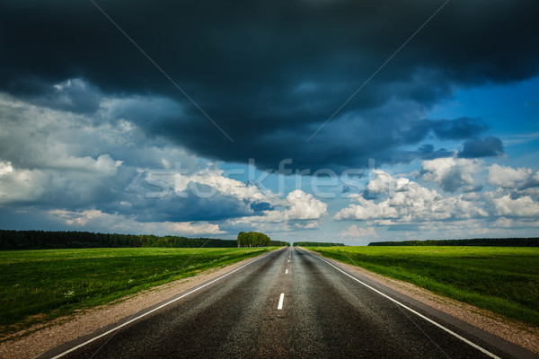 Road and stormy sky Stock photo © dmitry_rukhlenko