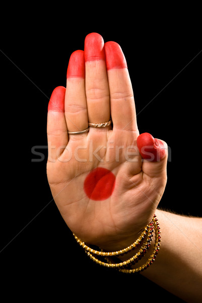 Pataka hasta of indian dance Stock photo © dmitry_rukhlenko