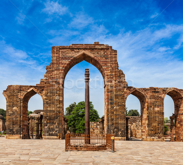 Eisen Säule Komplex Neugier Delhi Indien Stock foto © dmitry_rukhlenko