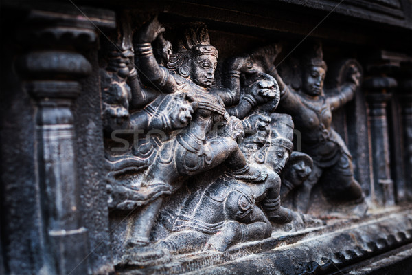 Stock photo: Bas relief. Brihadishwara Temple, Tanjore