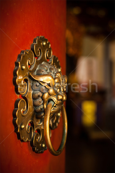 Doorknob of the Buddhist temple Stock photo © dmitry_rukhlenko