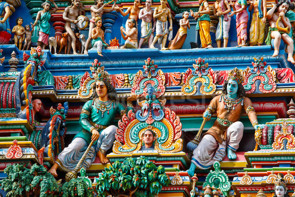 Stock photo: Gopuram (tower) of Hindu temple 