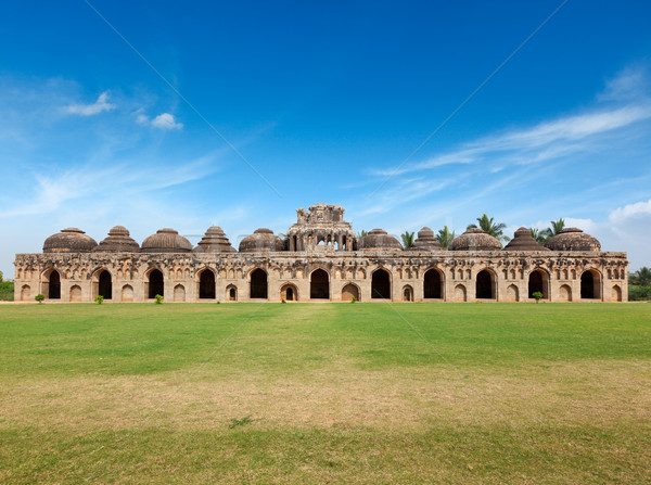 Foto stock: Antigua · ruinas · elefante · real · centro · India