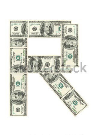 D betű dollár izolált fehér papír levél Stock fotó © dmitry_rukhlenko