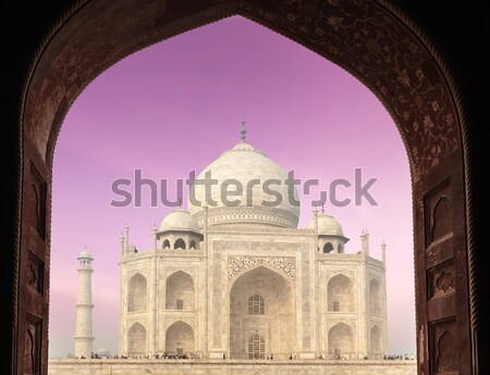 Taj Mahal ív India indiai szimbólum utazás Stock fotó © dmitry_rukhlenko