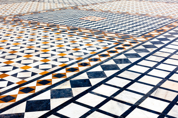 Stock photo: Marble ornamented pavement