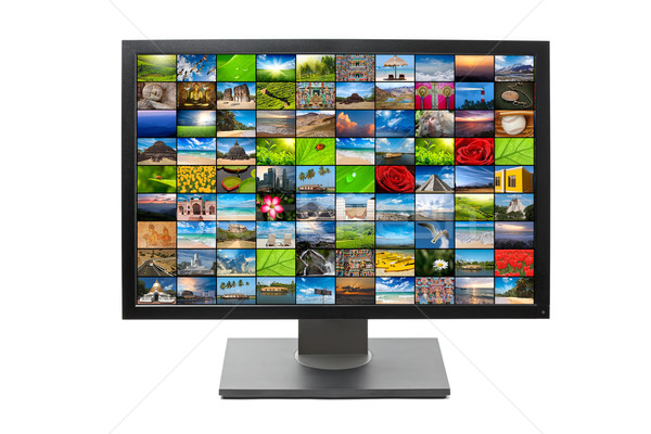 Modern LCD hdtv képernyő izolált kép Stock fotó © dmitry_rukhlenko