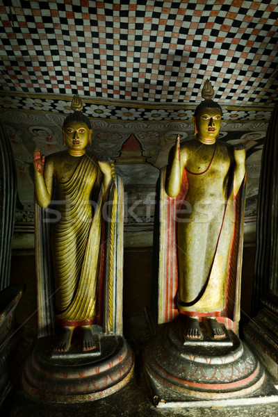 Ancient Buddha image in Dambulla Rock Temple caves, Sri Lanka Stock photo © dmitry_rukhlenko