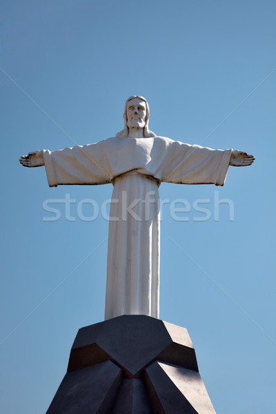 耶穌 基督 雕像 天空 神 白 商業照片 © dmitry_rukhlenko