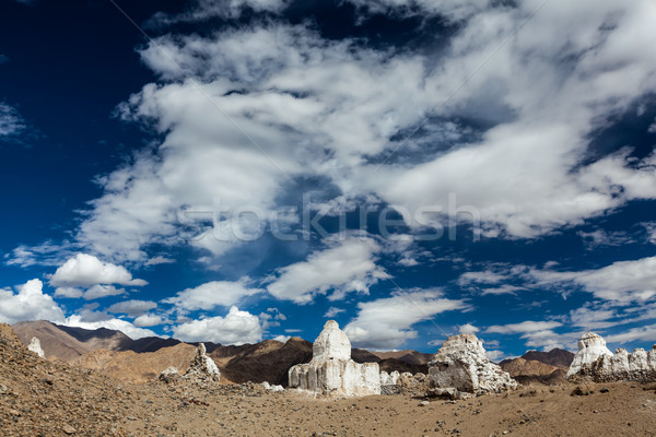 Buddhist chortens, Ladakh Stock photo © dmitry_rukhlenko