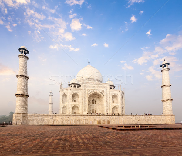 Taj Mahal on sunrise sunset, Agra, India Stock photo © dmitry_rukhlenko