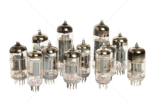 Vacuum tubes on white background Stock photo © dmitry_rukhlenko