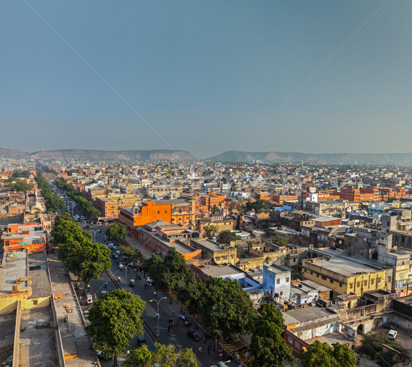 Aerial view of Jaipur  (Pink city), Rajasthan, India Stock photo © dmitry_rukhlenko