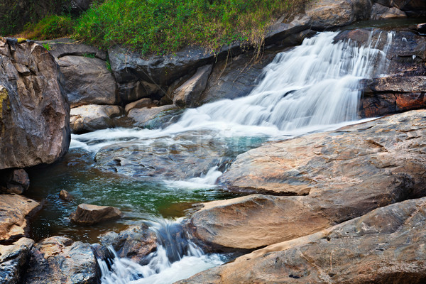 Cascade longue exposition eau printemps montagne bleu [[stock_photo]] © dmitry_rukhlenko