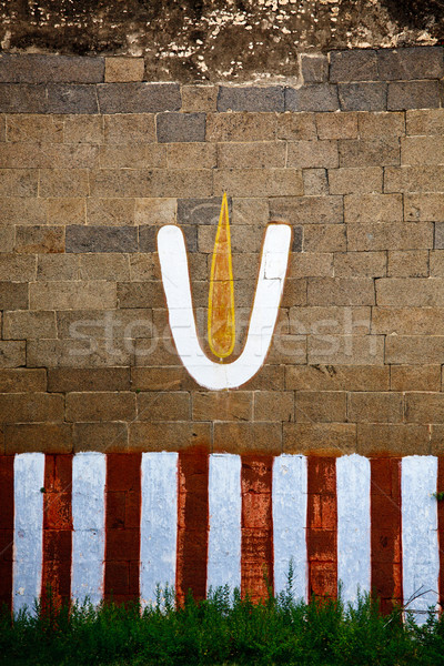 Vishnu symbol on wall Stock photo © dmitry_rukhlenko