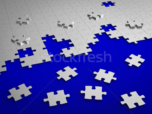 Jigsaw puzzle metal Stock photo © dmitry_rukhlenko