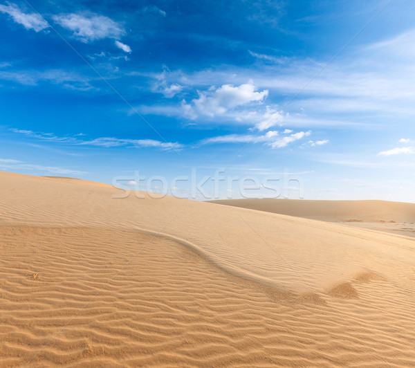 White sand dunes on sunrise, Mui Ne, Vietnam Stock photo © dmitry_rukhlenko