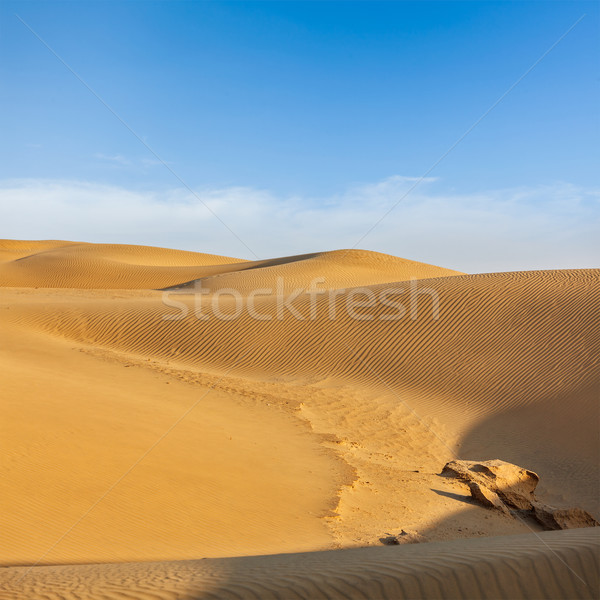 пустыне Индия песок небе закат землю Сток-фото © dmitry_rukhlenko