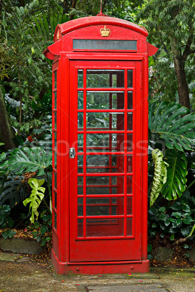 Red English telephone booth Stock photo © dmitry_rukhlenko