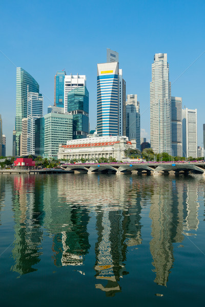Singapore grattacieli quartiere degli affari marina acqua città Foto d'archivio © dmitry_rukhlenko