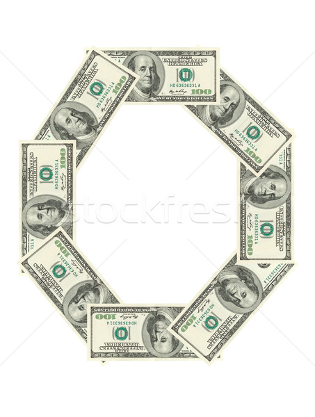 Letter O made of dollars Stock photo © dmitry_rukhlenko