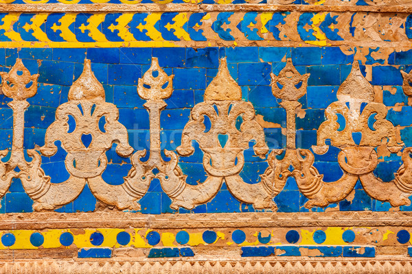 Wall ornaments. Gwalior Fort Stock photo © dmitry_rukhlenko