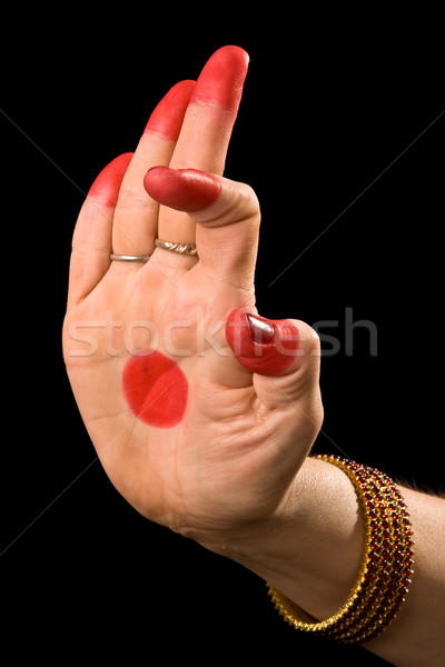 Arala hasta of indian dance Bharata Natyam Stock photo © dmitry_rukhlenko