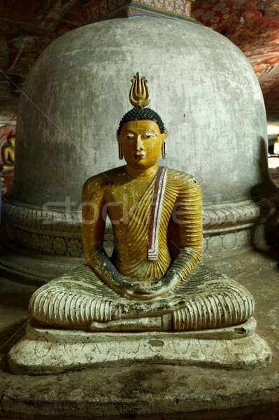 Ancient Buddha image in Dambulla Rock Temple caves, Sri Lanka Stock photo © dmitry_rukhlenko